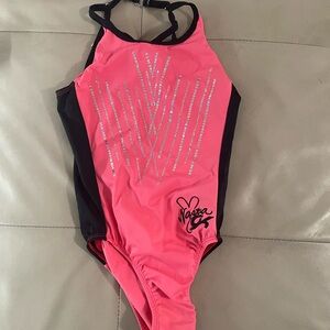 Nastia Liukin Hot Pink Leotard with Clip- GK Gymnastics